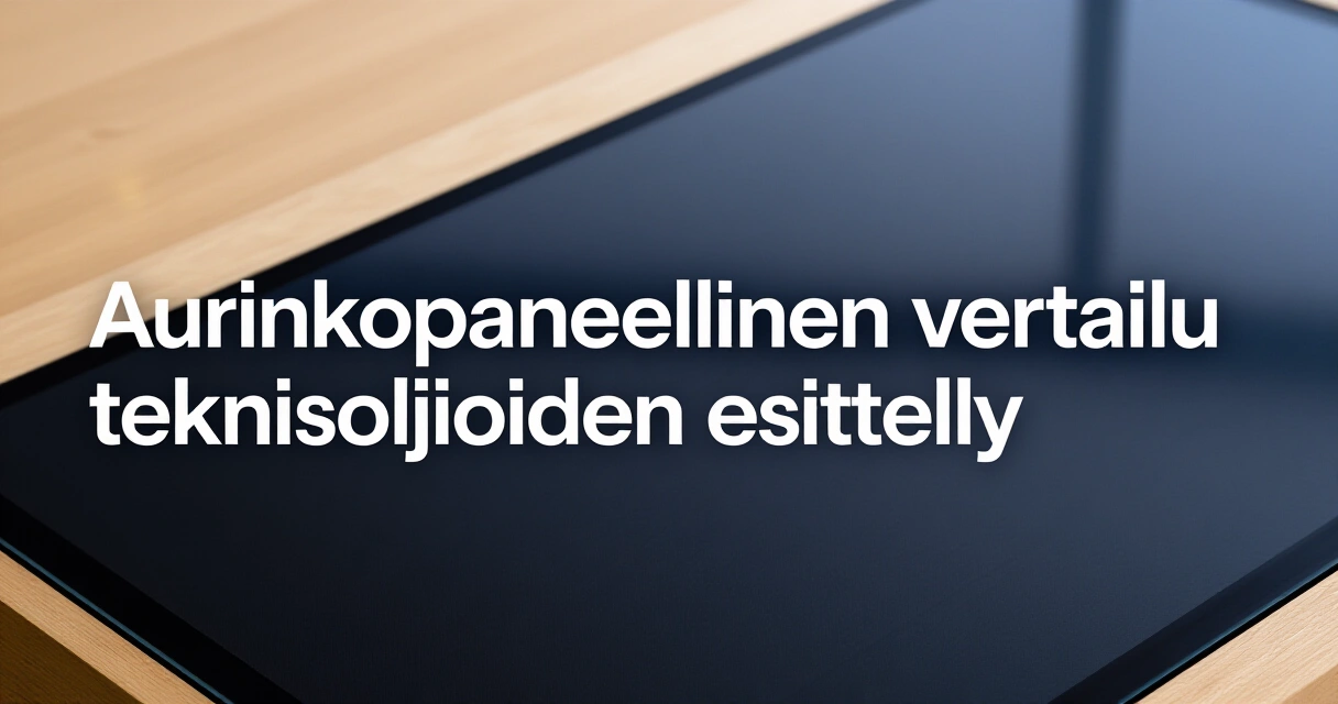 Aurinkopaneelien teknologioiden esittely